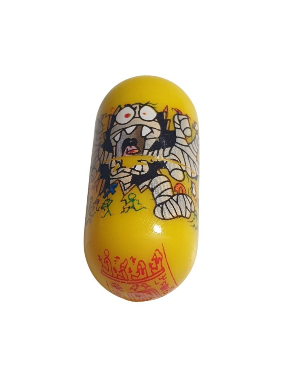Mighty Beanz 2010 Series 3 221 Mummy Bean Collectible Toy Capsule Yellow Graphic